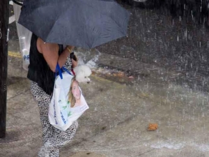 Antibes våren 2012 regn i Antibes