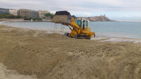 Plage Ponteil i Antibes i oktober