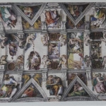 Michelangelo, sixtinska kapellet (vykort)