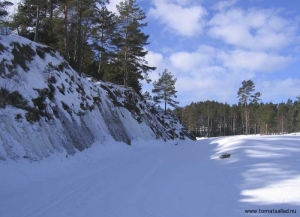 skidor Skidspår på Hills golfbana