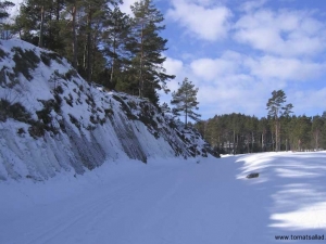 skidor Skidspår på Hills golfbana