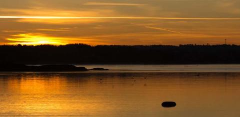 soluppgång i Åsa, Halland