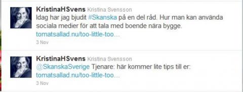 tweets till SKANSKA